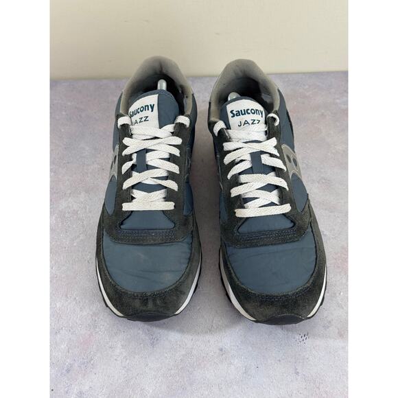 Saucony Men's Jazz Original Sneaker Navy/Silver Size 11.5 No Insoles Read - Picture 1 of 16